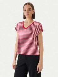 Morgan T-Shirt 261-DIVA Czerwony Regular Fit. Czerwone t-shirty Morgan, m, bez wzorów, z wiskozy, bez kołnierzyka, bez ramiączek. Za 149.99 zł.