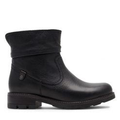 Botki Go Soft. Czarne botki GO SOFT, bez wzorów, bez obcasa, na płaskiej podeszwie, bez zapięcia. Za 181.99 zł.