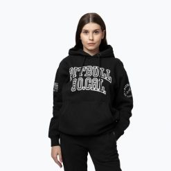 Bluza damska Pitbull Fiora Hooded. Czarne bluzy PITBULL, m, bez wzorów, z bawełny, bez ramiączek, bez kaptura. Za 189.99 zł.