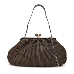 Torebka Weekend Max Mara. Brązowe kopertówki Weekend Max Mara, bez wzorów, bez dodatków. Za 1,679.00 zł.