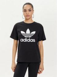 Adidas T-Shirt Trefoil IR9533 Czarny Regular Fit. Czarne t-shirty adidas, m, bez wzorów, z bawełny, bez kołnierzyka, bez ramiączek. Za 79.99 zł.