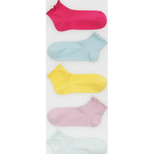 Skarpety z bawełną 5 pack - Zielony. Zielone skarpetki Reserved, bez wzorów, z bawełny. Za 39.99 zł.