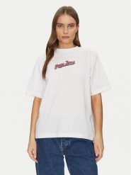 Guess T-Shirt W5GI29 K8HM0 Biały Regular Fit. Białe t-shirty Guess, s, z aplikacjami, z bawełny, bez kołnierzyka, bez ramiączek. Za 99.99 zł.