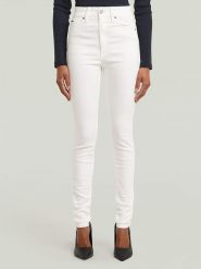 G-Star Dżinsy - Skinny fit - w kolorze białym rozmiar: W33/L32. Białe jeansy G-Star, l, z aplikacjami, ze skóry, klasyczne. Za 237.17 zł.