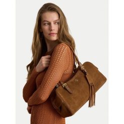 Torebka LAUREN RALPH LAUREN. Brązowe torebki klasyczne Lauren Ralph Lauren, bez wzorów, klasyczne, bez dodatków. Za 1,899.00 zł.
