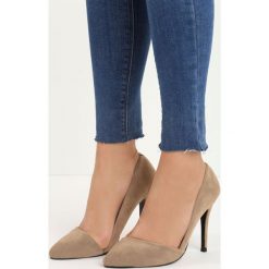 Khaki Zamszowe Szpilki Kokarbi. Szpilki marki Born2be. Za 69.99 zł.