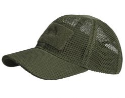 Czapka z daszkiem baseballowa Mesh. Zielone czapki z daszkiem HELIKON-TEX, z aplikacjami, z materiału, eleganckie. Za 79.99 zł.