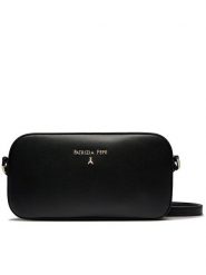 Patrizia Pepe Torebka 8B0152/L061-K103 Czarny. Czarne listonoszki Patrizia Pepe, bez wzorów, ze skóry, bez dodatków. Za 559.99 zł.