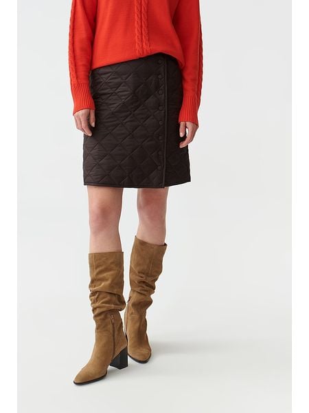 TATUUM Spódnica w kolorze ciemnobrązowym rozmiar: 36. Brązowe spódnice Tatuum, na co dzień, bez wzorów, mini, proste. Za 132.05 zł.