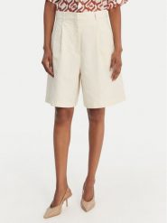 Weekend Max Mara Bermudy Ecuba 2615141022 Écru Loose Fit. Szorty Weekend Max Mara, bez wzorów, z bawełny. Za 869.99 zł.