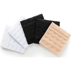 Przedłużenie biustonosza (5 szt.), zapięcie na 4 haftki bonprix 2x biały + 2x czarny + 1x cielisty. Biustonosze marki bonprix. Za 24.95 zł.