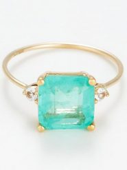 OR ÉCLAT Złoty pierścionek "Espoir" z cyrkoniami rozmiar: 54. Zielone pierścionki Or Éclat, z cyrkonią, złote. Za 1,196.99 zł.