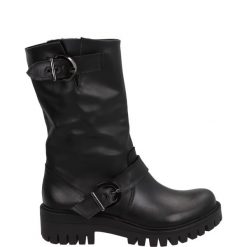 BOTKI DAMSKIE C300 VITELL NERO. Botki Venezia, bez wzorów, ze skóry, bez obcasa, bez zapięcia. Za 339.00 zł.