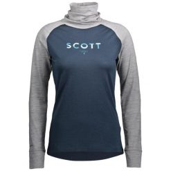 Longsleeve termoaktywny damski SCOTT Defend Merino High Neck. Niebieskie bielizna termoaktywna damska Scott, bez wzorów, bez ramiączek, snowboardowy. Za 419.99 zł.