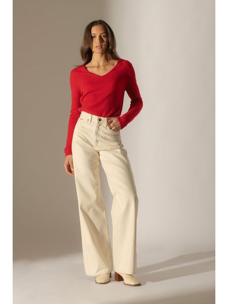 Perfect Cashmere Kaszmirowy sweter w kolorze czerwonym rozmiar: XL. Czerwone swetry Perfect Cashmere, xl, bez wzorów, z kaszmiru, bez ramiączek. Za 275.40 zł.