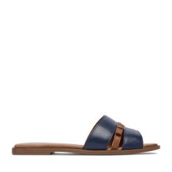 Klapki Lasocki. Niebieskie klapki Lasocki, bez wzorów, bez obcasa, bez zapięcia. Za 149.99 zł.