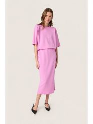 Soaked in Luxury Spódnica "Ellan" w kolorze różowym rozmiar: L. Różowe spódnice Soaked in Luxury, na co dzień, l, bez wzorów, midi, proste. Za 114.44 zł.