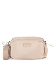 JENNY Torebka JNY-M-008-07 Beżowy. Brązowe listonoszki Jenny, bez wzorów, z materiału, bez dodatków. Za 139.99 zł.
