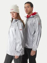 Hunter Kurtka przeciwdeszczowa HARU0008261 Srebrny Regular Fit. Szare kurtki Hunter, s, bez wzorów, z syntetyku, bez kaptura. Za 629.99 zł.