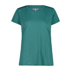 Koszulka damska turystyczna CMP 35N5576. Zielone t-shirty sportowe CMP, xl, bez wzorów, bez ramiączek. Za 143.50 zł.