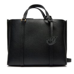 Torebka PINKO. Czarne shopper bag Pinko, bez wzorów, klasyczne, bez dodatków. Za 819.99 zł.