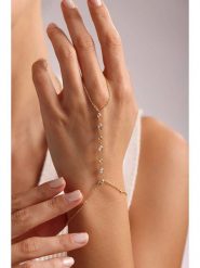 Heliophilia Pozłacana bransoletka z elementami ozdobnymi rozmiar: onesize. Żółte bransoletki Heliophilia, z cyrkonią, pozłacane. Za 82.99 zł.