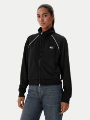 Tommy Jeans Bluza Badge DW0DW21930 Czarny Regular Fit. Czarne bluzy bez kaptura Tommy Jeans, xs, bez wzorów, z jeansu, bez kaptura. Za 529.99 zł.