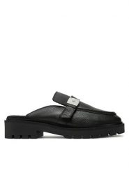 Calvin Klein Jeans Klapki Flatform Slipon Mg Lth YW0YW01655 Czarny. Czarne klapki Calvin Klein Jeans, bez wzorów, z jeansu, bez obcasa, bez zapięcia. Za 649.99 zł.