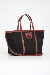Torebka Miranda Shopper Classic Canvas PINKO. Brązowe shopper bag Pinko, bez wzorów, bez dodatków. W wyprzedaży za 639.20 zł.