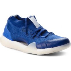 Buty adidas - PureBoost X Trainer 3.0 DA8967 Mysblu/Aerblu/Hirblu. Niebieskie buty do biegania adidas, bez wzorów, z materiału, bez zapięcia, na fitness i siłownię. W wyprzedaży za 399.00 zł.