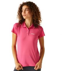 Damska koszulka polo Regatta Maverick V Active. Czerwone t-shirty sportowe Regatta, m, bez wzorów, z materiału, bez ramiączek, trekkingowe. Za 114.00 zł.