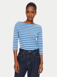 Tommy Hilfiger Bluzka New Cody WW0WW40589 Niebieski Slim Fit. Niebieskie bluzki Tommy Hilfiger, xl, bez wzorów, z bawełny, bez kołnierzyka, bez ramiączek. Za 199.99 zł.