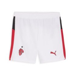Młodzieżowe szorty AC Milan 25/26 PUMA White For All Time Red. Biała szorty Puma, bez wzorów, młodzieżowe. Za 179.00 zł.
