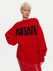 ROTATE Sweter Brandy 1137491292 Czerwony Loose Fit. Czerwone swetry ROTATE, bez wzorów, z wełny, bez ramiączek. Za 699.99 zł.