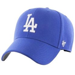 Czapka z daszkiem dla dorosłych 47 Brand Los Angeles Dodgers Cap. Niebieskie czapki z daszkiem 47 Brand, bez wzorów, z wełny, sportowe. Za 157.00 zł.