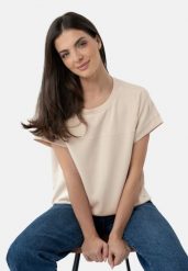 Luźna bluzka z modalu TM-FINA. Bluzki Volcano, s, bez wzorów, z elastanu, klasyczne, bez kołnierzyka, bez ramiączek. Za 79.99 zł.