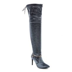 Szare Muszkieterki Damskie Carinii Stylowe Obuwie. Szare kozaki Carinii, na zimę, bez wzorów, eleganckie, przed kolano, bez obcasa, na obcasie, bez zapięcia. Za 139.00 zł.