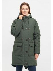 Derbe Parka przeciwdeszczowa w kolorze ciemnozielonym rozmiar: 42. Zielone kurtki przeciwdeszczowe Derbe, s, bez wzorów, bez kaptura, outdoorowe. Za 308.90 zł.