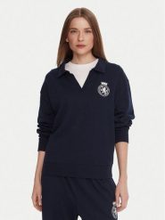 Tommy Hilfiger Bluza UW0UW06078 Granatowy Regular Fit. Niebieskie bluzy Tommy Hilfiger, l, bez wzorów, z bawełny, bez kaptura. Za 279.99 zł.