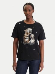 Liu Jo T-Shirt WA6331 JS904 Czarny Regular Fit. Czarne t-shirty Liu Jo, m, bez wzorów, z bawełny, bez kołnierzyka, bez ramiączek. Za 339.99 zł.