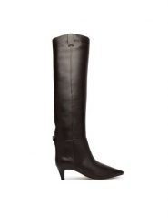 MICHAEL Michael Kors Kozaki 40F6DNMB5L Brązowy. Brązowe kozaki MICHAEL Michael Kors, bez wzorów, ze skóry, bez obcasa, na szpilce, bez zapięcia. Za 1,779.00 zł.