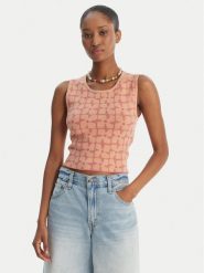 RVCA Top Shiver 23B071504 Różowy Slim Fit. Czerwone topy RVCA, l, bez wzorów, z wiskozy, bez kołnierzyka, bez ramiączek. Za 229.99 zł.