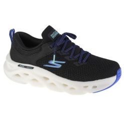 Buty do biegania damskie, Skechers Go Run Swirl Tech-Dash Charge. Czarne buty treningowe Skechers, bez wzorów, z materiału, przed kostkę, bez zapięcia, do biegania. Za 239.99 zł.