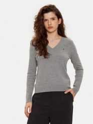 Tommy Hilfiger Sweter WW0WW40098 Szary Regular Fit. Szare swetry Tommy Hilfiger, xxl, bez wzorów, z bawełny, bez ramiączek. Za 279.99 zł.