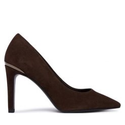 Szpilki Tamaris. Brązowe szpilki Tamaris, bez wzorów, bez obcasa, na szpilce, bez zapięcia. Za 394.99 zł.