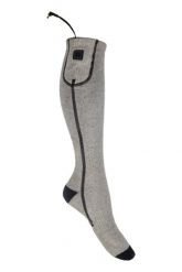 Damskie skarpety jeździeckie HKM Keep Warm ohne Akku. Szare skarpetki HKM, bez wzorów, z materiału. Za 189.50 zł.