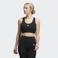 Top sportowy damski Adidas Reflective. Białe biustonosze sportowe adidas, bez wzorów, na jogę i pilates. Za 172.00 zł.