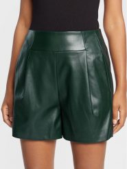 Bruuns Bazaar Szorty z imitacji skóry Nadia BBW3074 Zielony Regular Fit. Zielone szorty Bruuns Bazaar, bez wzorów, ze skóry. Za 379.99 zł.