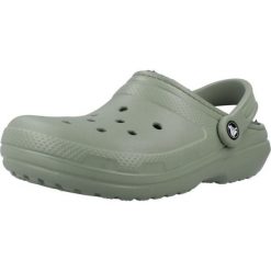 Sandały CROCS CLASSIC LINED CLOG Zielony. Zielone sandały Crocs, bez wzorów, z gumy, sportowe, bez obcasa, bez zapięcia. Za 346.00 zł.