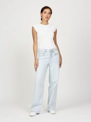GANG JEANS Dżinsy "Amelie" - Comfort fit - w kolorze błękitnym rozmiar: W27. Niebieskie jeansy GANG JEANS, z aplikacjami, z jeansu, klasyczne, z podwyższonym stanem. Za 322.95 zł.